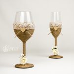 Vintage svadobné poháre “Rose”
