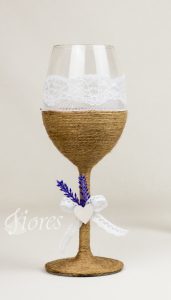 Vintage svadobné poháre “Vôňa levandule” 3