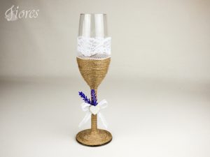 Vintage svadobné poháre “Vôňa levandule” 2