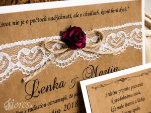 Svadobné oznámenie “Polnočná romanca” Detail 3