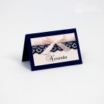 Svadobná menovka "Odvaha púdrovo ružovej"