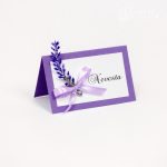 Svadobná menovka "Podmanivá levanduľa"