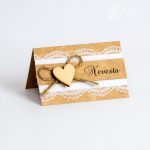 Svadobná menovka "Vintage heart"