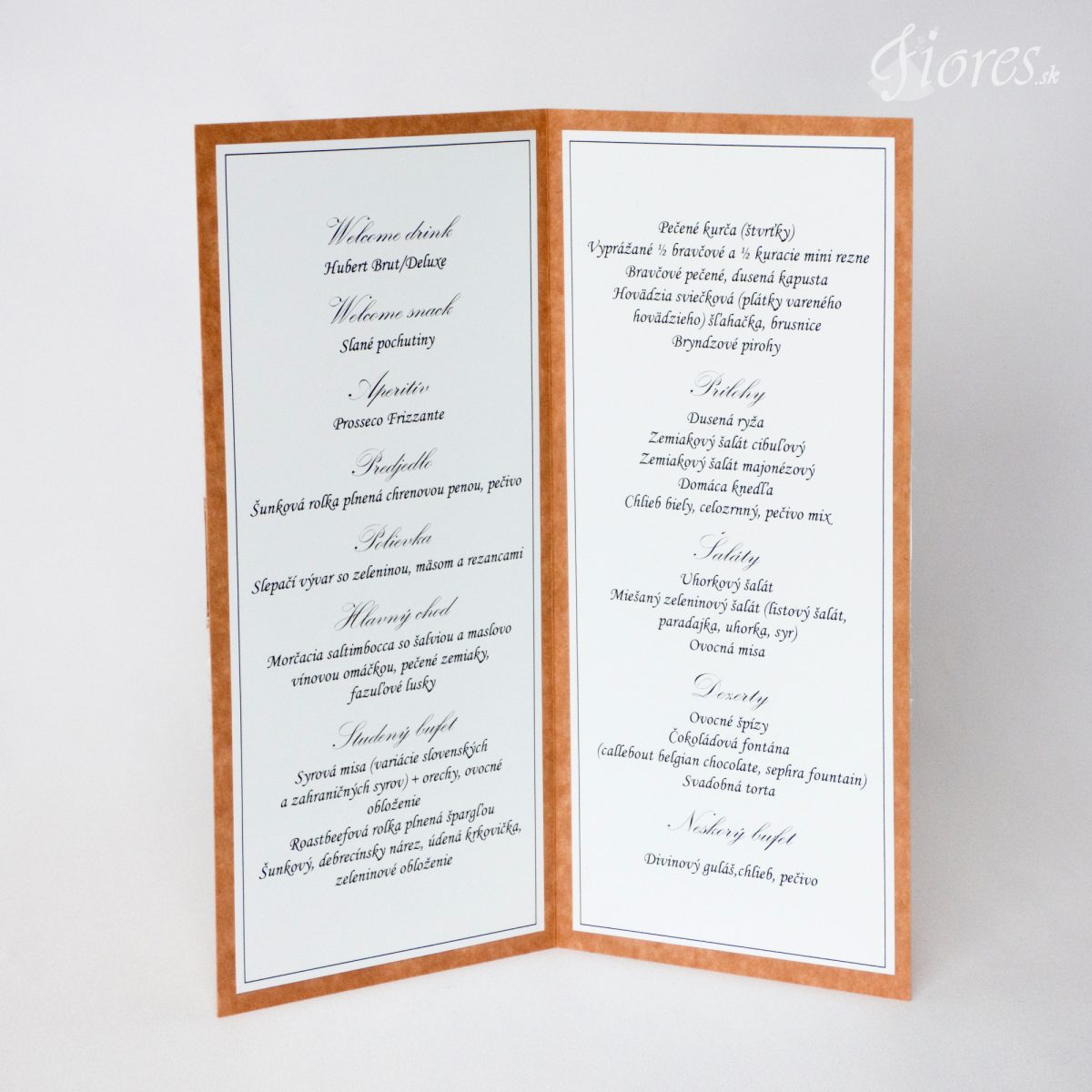 Svadobné menu “Vintage heart” 2