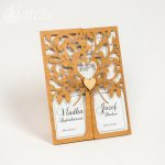 Vyrezávané svadobné oznámenie “Heart of tree”