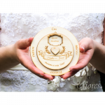 Drevené svadobné oznámenie "Je čas"