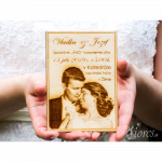 Gravírované svadobné oznámenie "Spomienka"