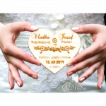 Drevené svadobné oznámenie "Jednoduchosť"